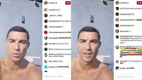 Ronaldo livestream minh oan cho bản thân