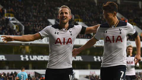 Harry Kane (trái) và Son Heung-min chiếm một nửa số bàn thắng của Tottenham ở Premier League mùa này