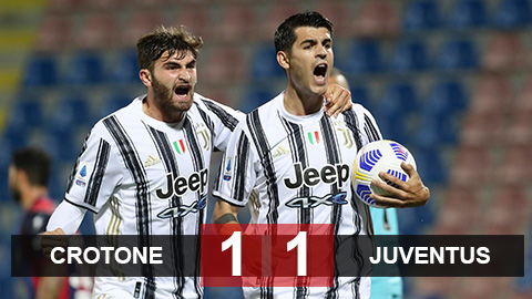 Kết quả Crotone 1-1 Juventus: Nhọc nhằn giành 1 điểm Kết quả Crotone 1-1 Juventus: Nhọc nhằn giành 1 điểm