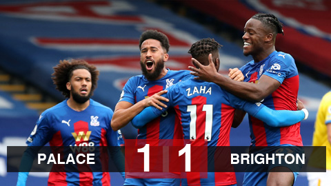 Kết quả Crystal Palace 1-1 Brighton: Chủ nhà đánh rơi chiến thắng đáng tiếc