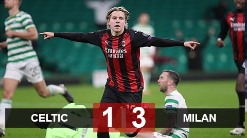 Kết quả Celtic 1-3 Milan: Quật ngã Celtic, Milan nối dài mạch thắng Kết quả Celtic 1-3 Milan: Quật ngã Celtic, Milan nối dài mạch thắng
