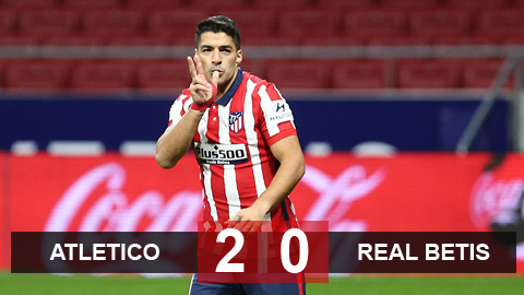 Kết quả Atletico 2-0 Real Betis: Suarez tiếp tục nổ súng Kết quả Atletico 2-0 Real Betis: Suarez tiếp tục nổ súng