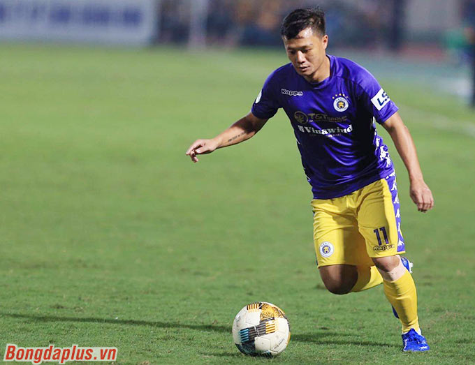 Không có Lê Tấn Tài vì án treo giò, Thành Lương - một cầu thủ thuận chân trái được sử dụng trong đội hình ra quân của Hà Nội FC 