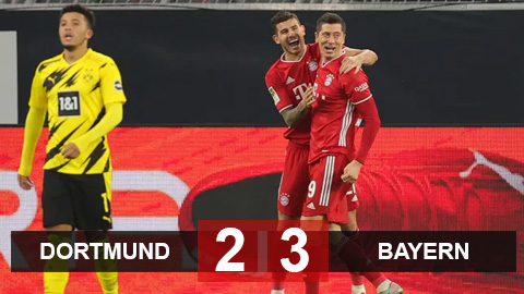 Kết quả Dortmund 2-3 Bayern: Siêu sao thi nhau tỏa sáng, Hùm xám xây chắc ngôi đầu bảng Kết quả Dortmund 2-3 Bayern: Siêu sao thi nhau tỏa sáng, Hùm xám xây chắc ngôi đầu bảng
