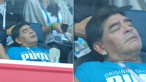 Maradona lịm đi khi đang dự khán trận Argentina – Nigeria ở World Cup 2018