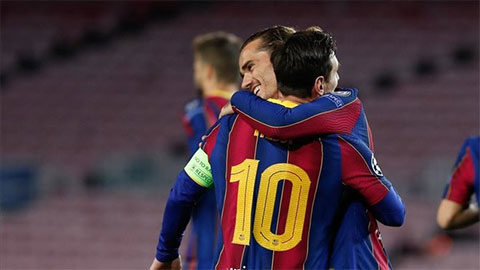 Griezmann bày tỏ tình cảm với Messi