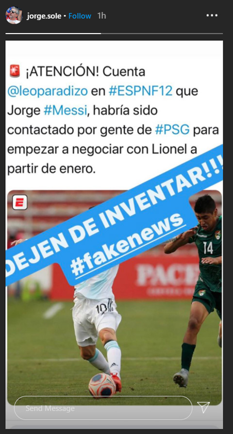 Thông điệp của ông Jorge Messi