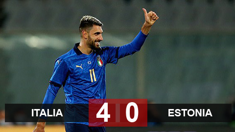 Kết quả Italia 4-0 Estonia: Grifo ghi tuyệt phẩm, Italia đại thắng trên sân nhà