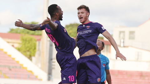 Bộ đôi tiền đạo Geovane - Pedro gây ấn tượng khi ghi được 20 bàn thắng cho Sài Gòn FC