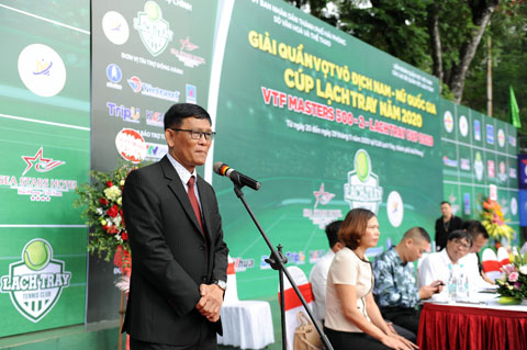 Ông Đoàn Thanh Tùng - Tổng thư ký LĐQVVN phát biểu khai mạc giải