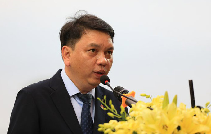 Tổng thư ký VFF Lê Hoài Anh phát biểu khai mạc VCK U17 Cúp Quốc gia 2020
