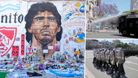 Đám tang Maradona biến thành bạo loạn giữa fan và cảnh sát