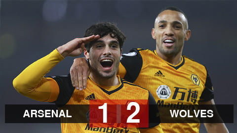 Kết quả Arsenal 1-2 Wolves: Thất bại thứ 3 liên tiếp ở Ngoại hạng Anh