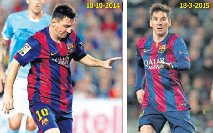 Hình ảnh trái ngược của Messi trước và sau khi giảm cân