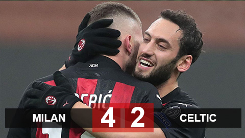 Kết quả Milan 4-2 Celtic: Ngược dòng ngoạn mục, Milan giành vé vào vòng knock-out Kết quả Milan 4-2 Celtic: Ngược dòng ngoạn mục, Milan giành vé vào vòng knock-out