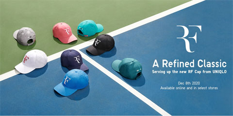 Những chiếc mũ mang logo RF đầu tiên với nhà tài trợ Uniqlo
