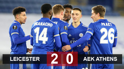 Kết quả Leicester 2-0 AEK Athens: Bầy cáo đi tiếp với ngôi đầu bảng Kết quả Leicester 2-0 AEK Athens: Bầy cáo đi tiếp với ngôi đầu bảng