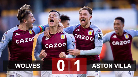 Kết quả Wolves 0-1 Aston Villa: Nghiệt ngã phút bù giờ