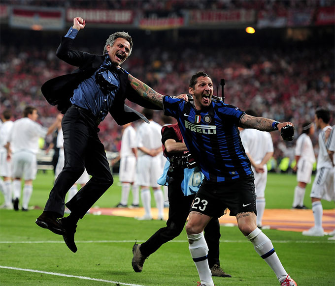 Cùng HLV Mourinho, Inter đã giành "cú ăn ba" lịch sử năm 2010