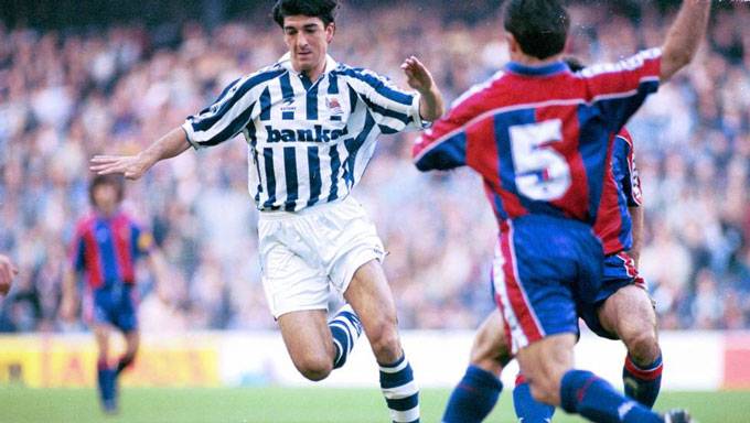 Imanol Alguacil trong trận gặp Barca năm 1995