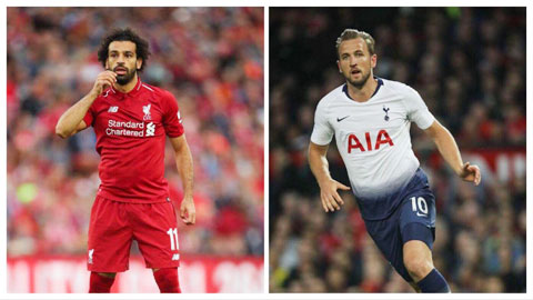 Salah (trái) đã có 10 bàn tại Premier League mùa này còn Kane có 10 đường kiến tạo thành bàn