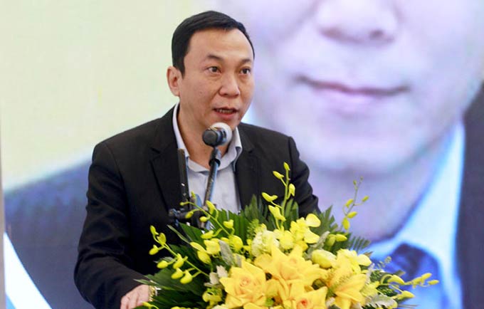 Ông Trần Quốc Tuấn – Phó Chủ tịch Thường trực LĐBĐVN phát biểu tại buổi hội thảo