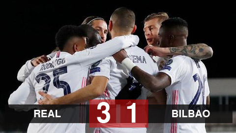 Kết quả Real Madrid 3-1 Athletic Bilbao: Los Blancos thắng trận thứ 4 liên tiếp Kết quả Real Madrid 3-1 Athletic Bilbao: Los Blancos thắng trận thứ 4 liên tiếp
