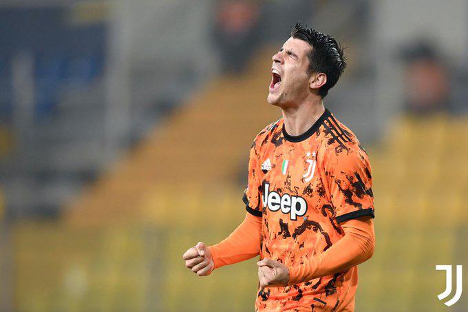 Morata ấn định tỷ số Parma 0-4 Juventus bằng pha đánh đầu đẳng cấp