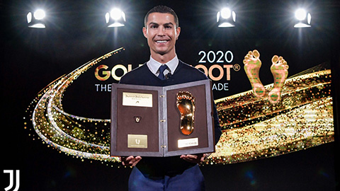 Ronaldo nhận giải thưởng 'Bàn chân vàng 2020'