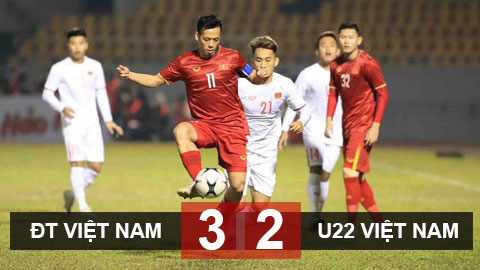 Kết quả ĐT Việt Nam vs U22 Việt Nam
