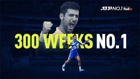 Djokovic cán mốc 300 tuần giữ ngôi số một thế giới