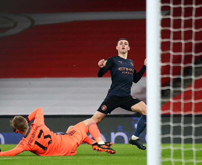 Man City toàn thắng 4 trận đối đầu Arsenal gần nhất ở cúp Liên đoàn Anh