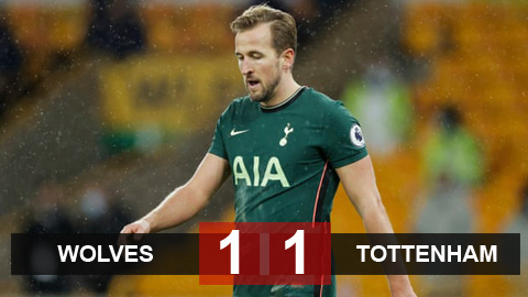 Kết quả Wolves 1-1 Tottenham: Spurs mất điểm phút cuối Kết quả Wolves 1-1 Tottenham: Spurs mất điểm phút cuối