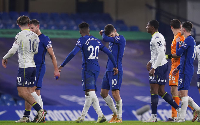Chelsea tiếp tục gây thất vọng sau trận hòa 1-1 với Aston Villa