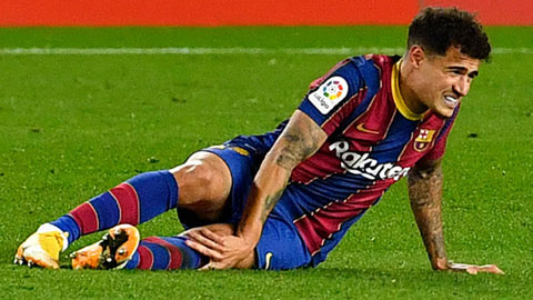 Coutinho có thể vắng mặt 4 tháng vì chấn thương