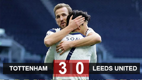 Kết quả Tottenham 3-0 Leeds: Kane-Son rực sáng, Tottenham áp sát Liverpool và M.U