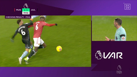 Pogba bị tố tự ngã kiếm penalty trong trận M.U vs Aston Villa