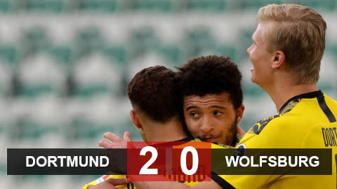 Kết quả Dortmund 2-0 Wolfsburg: Dortmund trở lại top 4 Kết quả Dortmund 2-0 Wolfsburg: Dortmund trở lại top 4