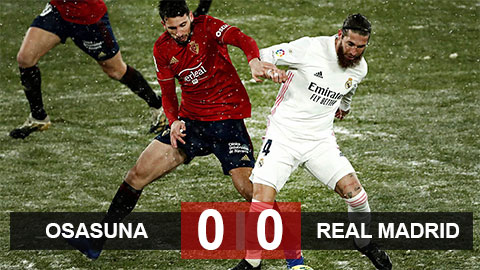 Kết quả Osasuna 0-0 Real: Los Blancos lỡ cơ hội đòi lại ngôi đầu Kết quả Osasuna 0-0 Real: Los Blancos lỡ cơ hội đòi lại ngôi đầu
