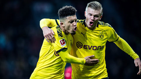 Bộ đôi đôi mươi Sancho - Haaland góp công lớn vào đại thắng của Dortmund trước kình địch Leipzig
