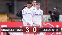 Kết quả Crawley Town 3-0 Leeds United: Thua thảm đội hạng tư, Leeds United bị loại khỏi cúp FA