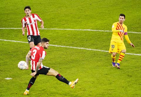 Messi (10) đã ghi 26 bàn sau 38 trận gặp Bilbao