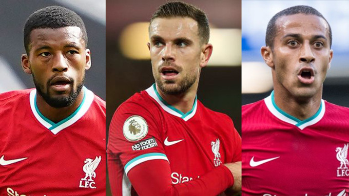 Bộ ba Wijnaldum, Henderson và Thiago của Liverpool rất cơ động