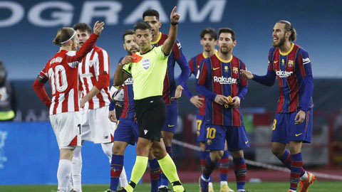 Messi sẽ bị cấm thi đấu mấy trận vì nhận thẻ đỏ trực tiếp?