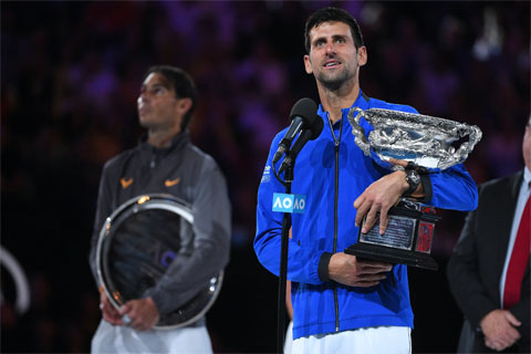 Trong khi Nadal mới có một lần vô địch thì Djokovic đã có tám danh hiệu Australian Open