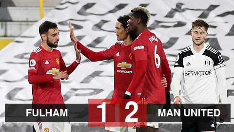 Kết quả Fulham 1-2 Man United: Quỷ đỏ trở lại đỉnh bảng Kết quả Fulham 1-2 Man United: Quỷ đỏ trở lại đỉnh bảng