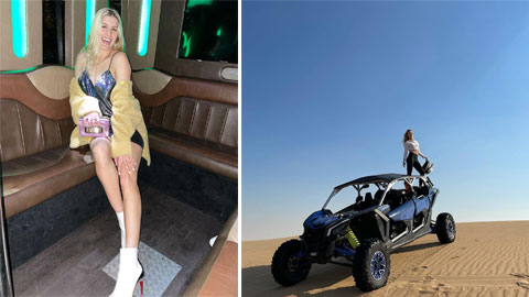 Bouchard bày trò tiêu khiển lạ trên sa mạc ở Dubai