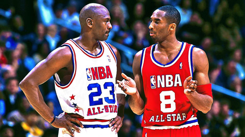 Michael Jordan (trái) và Kobe Bryant
