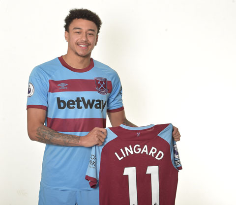 Lingard sẽ khoác áo số 11 tại CLB mới West Ham