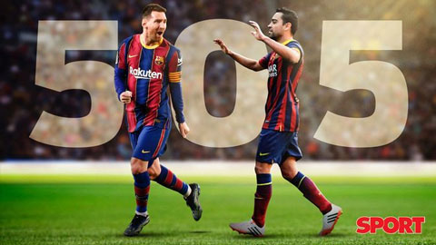 Messi cân bằng kỷ lục của Xavi